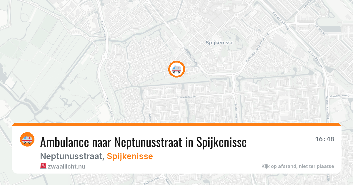 Ambulance naar Neptunusstraat in Spijkenisse — 12 jul 2026