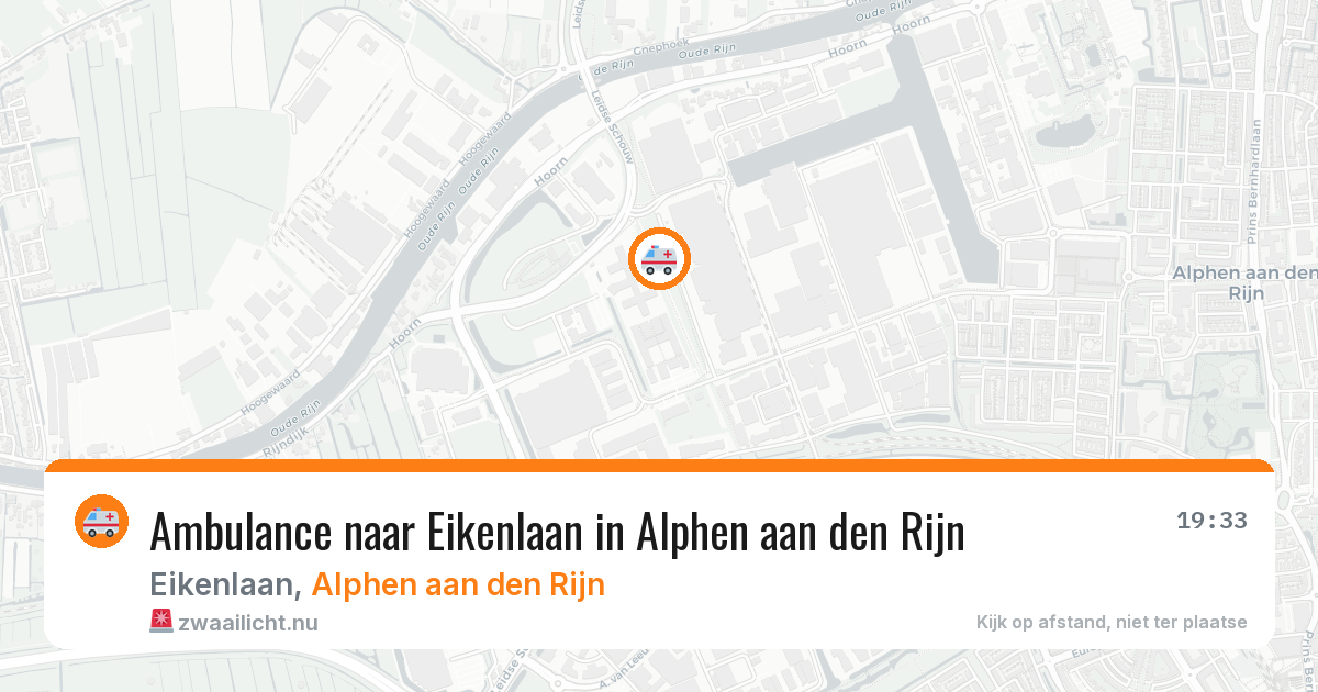 Ambulance naar Eikenlaan in Alphen aan den Rijn — 13 jul 2026