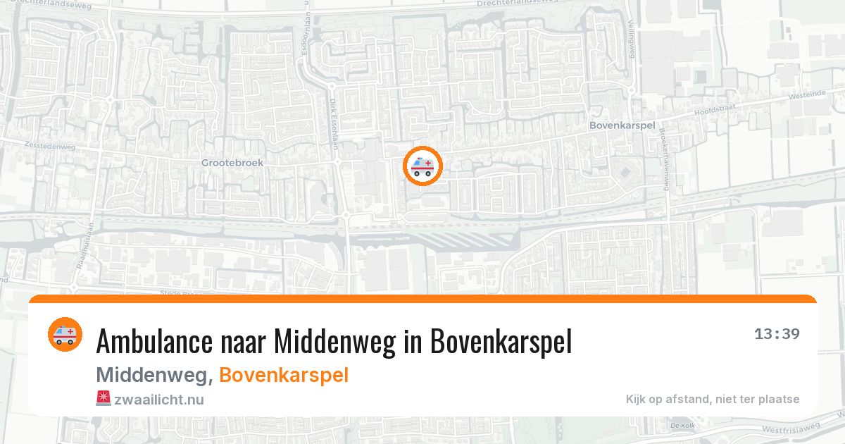 Ambulance naar Middenweg in Bovenkarspel — 18 jul 2026