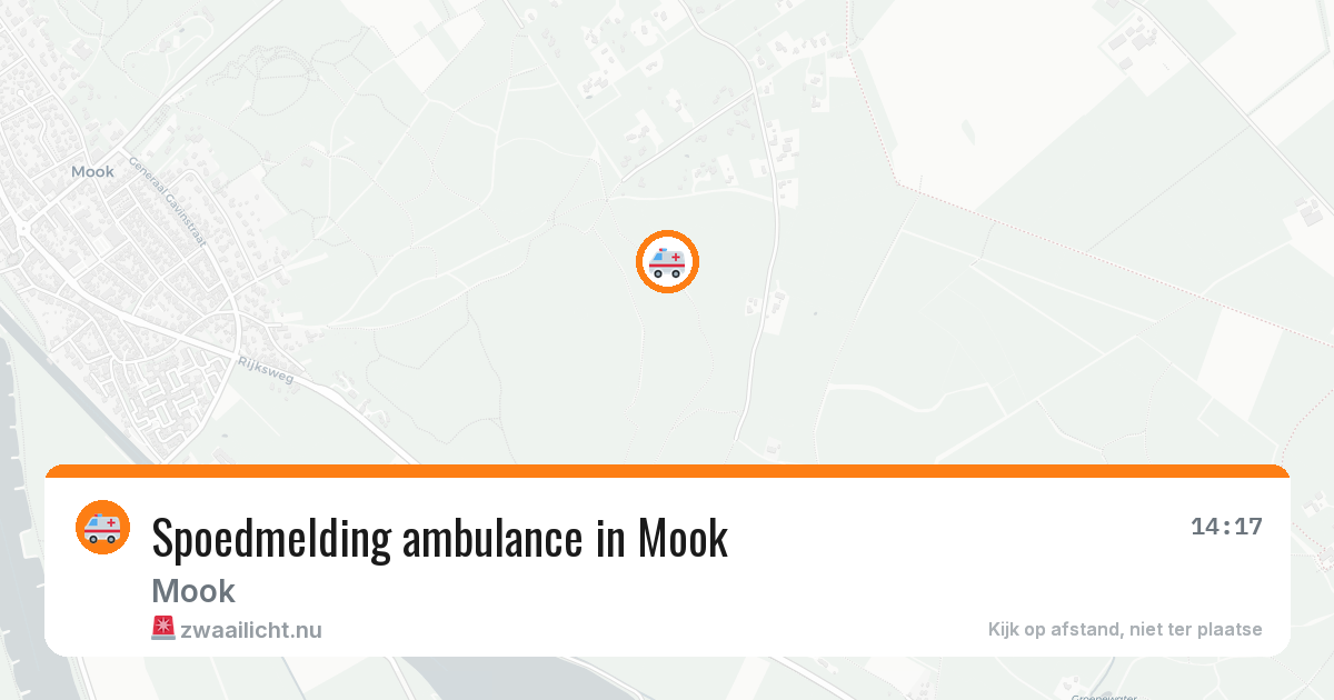 Spoedmelding ambulance in Mook — 29 jun 2026