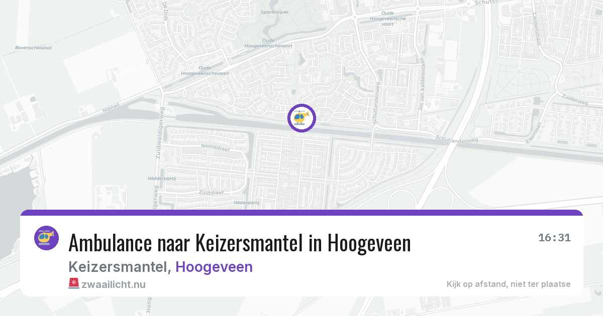 Ambulance naar Keizersmantel in Hoogeveen — 11 jul 2026