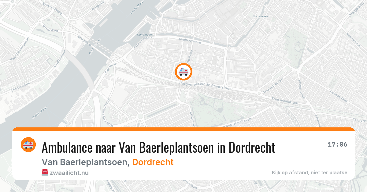 Ambulance naar Van Baerleplantsoen in Dordrecht — 15 mei 2026