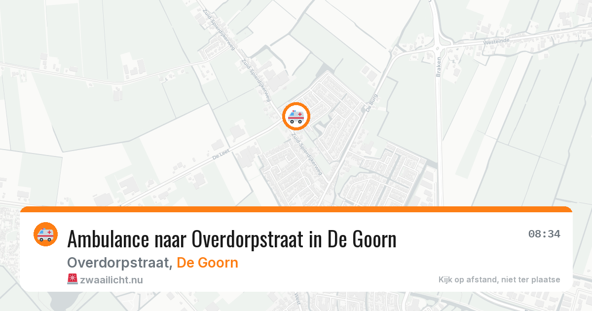 Ambulance naar Overdorpstraat in De Goorn — 27 jun 2026