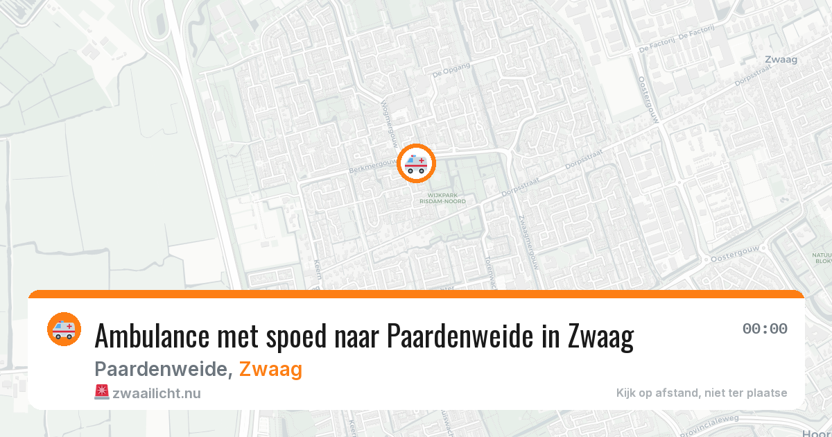 Ambulance met spoed naar Paardenweide in Zwaag — 8 jul 2026
