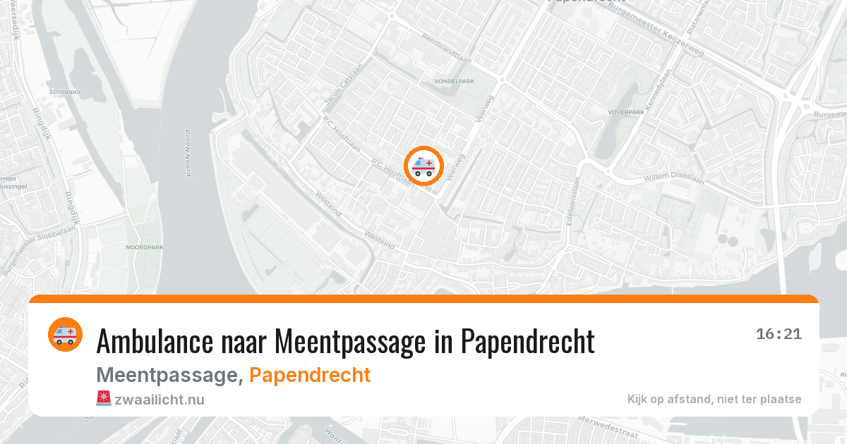 Ambulance naar Meentpassage in Papendrecht — 10 jul 2026
