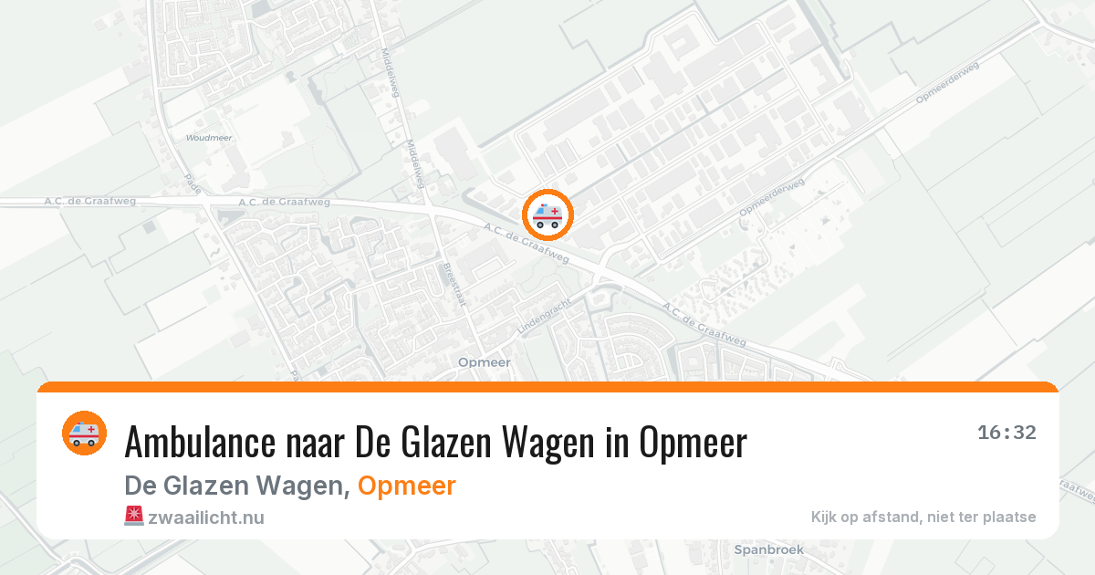 Ambulance naar De Glazen Wagen in Opmeer — 16 mrt 2026