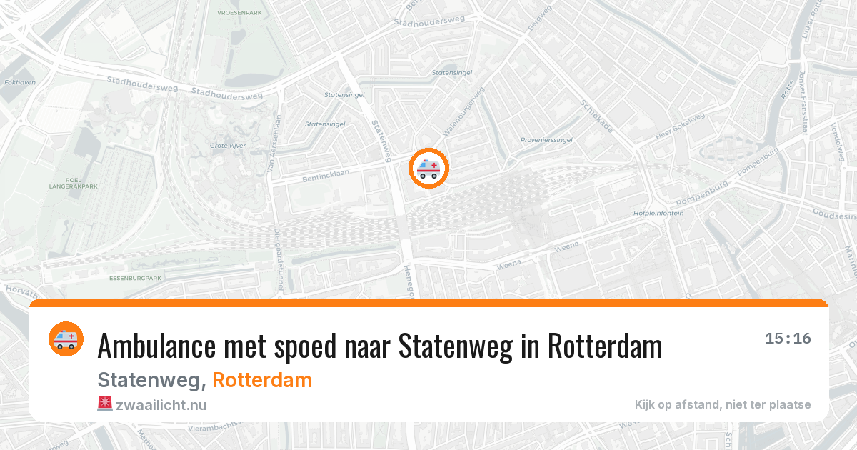 Ambulance met spoed naar Statenweg in Rotterdam — 18 jul 2026