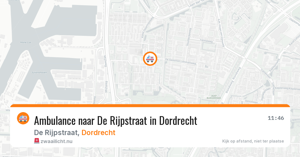 Ambulance naar De Rijpstraat in Dordrecht — 24 mrt 2026