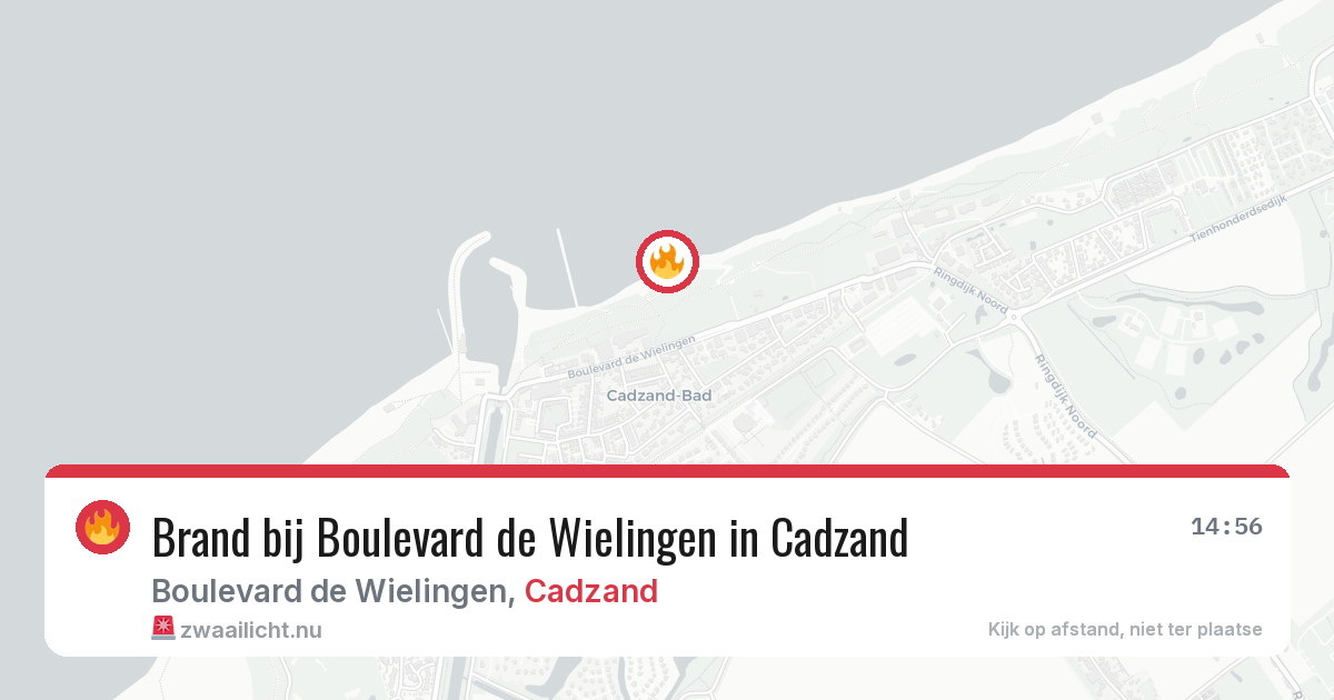 Brand bij Boulevard de Wielingen in Cadzand — 8 apr 2026