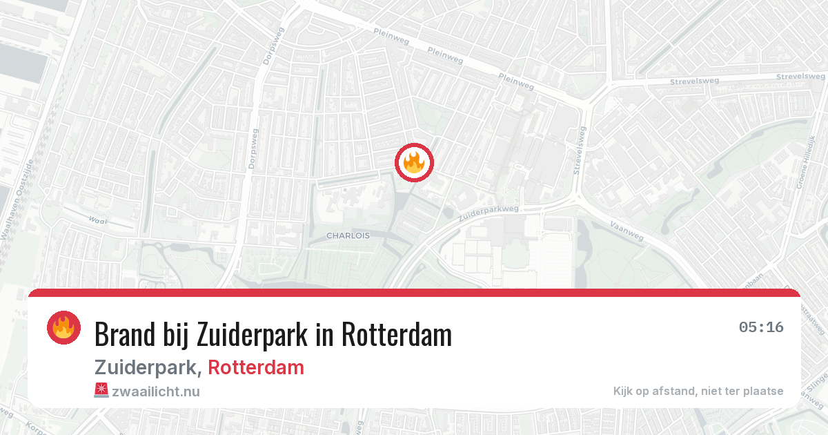 Brand bij Zuiderpark in Rotterdam — 28 mei 2026