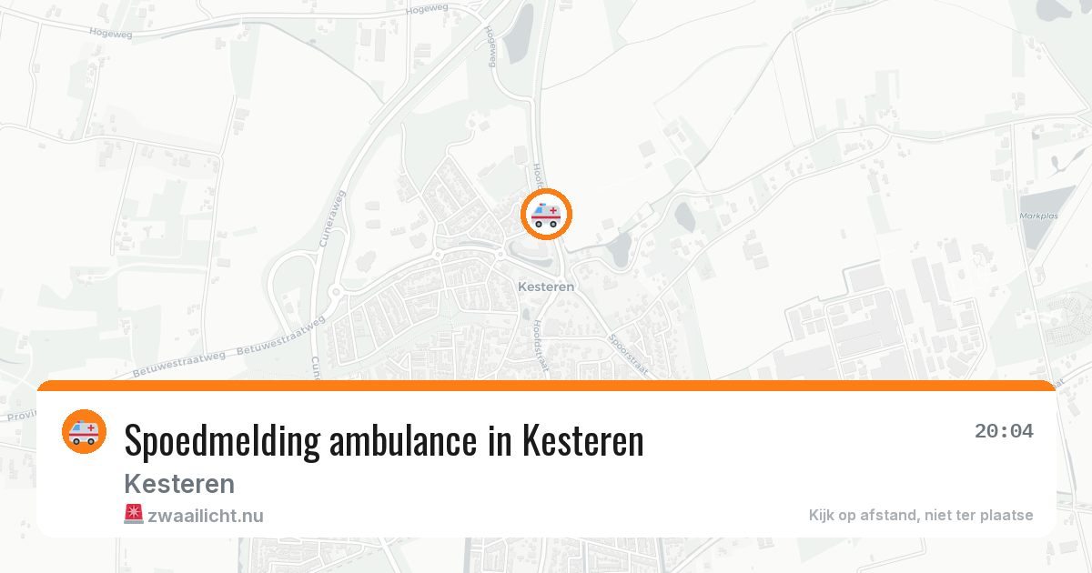Spoedmelding ambulance in Kesteren — 11 jul 2026