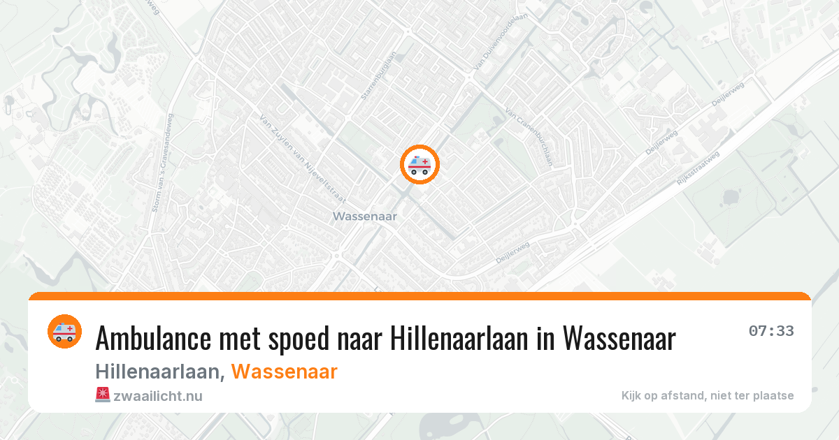 Ambulance met spoed naar Hillenaarlaan in Wassenaar — 12 jul 2026