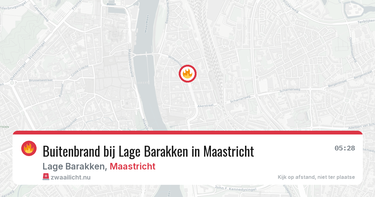 Buitenbrand bij Lage Barakken in Maastricht — 15 mei 2026