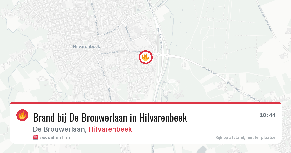 Brand bij De Brouwerlaan in Hilvarenbeek — 1 jun 2026