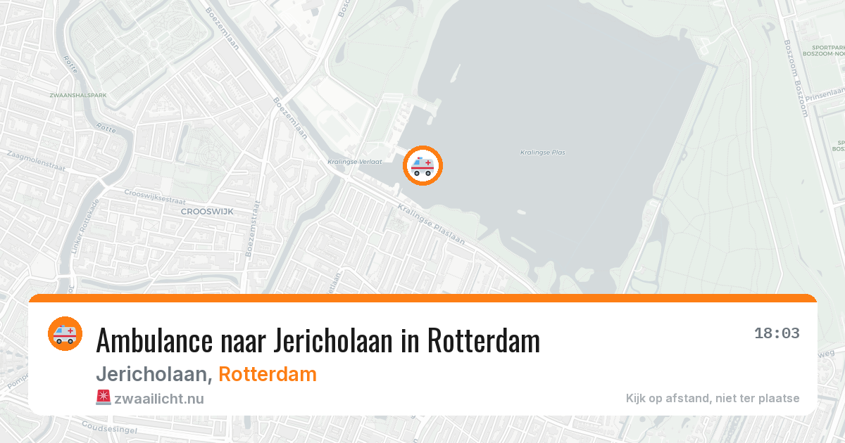 Ambulance naar Jericholaan in Rotterdam — 17 mei 2026