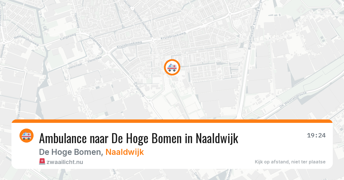 Ambulance naar De Hoge Bomen in Naaldwijk — 25 mrt 2026