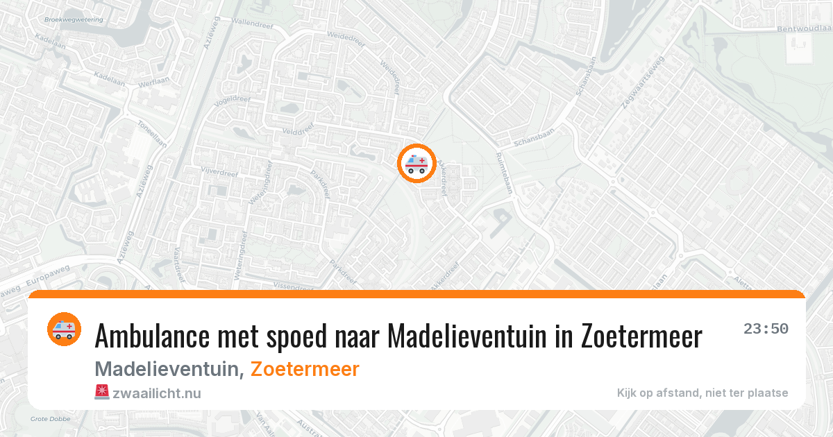 Ambulance met spoed naar Madelieventuin in Zoetermeer — 24 mei 2026