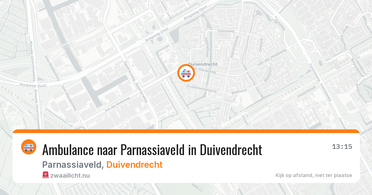 Ambulance naar Parnassiaveld in Duivendrecht — 8 jul 2026