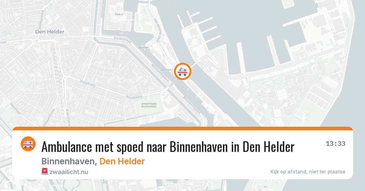 Ambulance met spoed naar Binnenhaven in Den Helder — 24 jul 2026