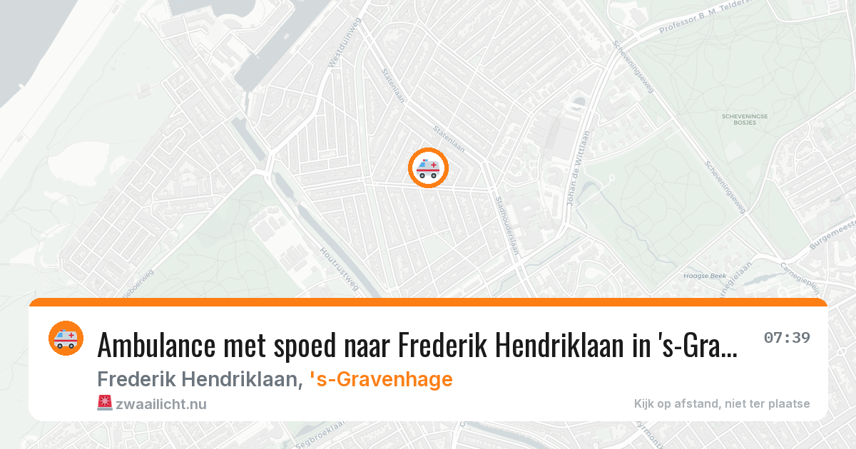 Ambulance met spoed naar Frederik Hendriklaan in 's-Gravenhage — 12 feb 2026