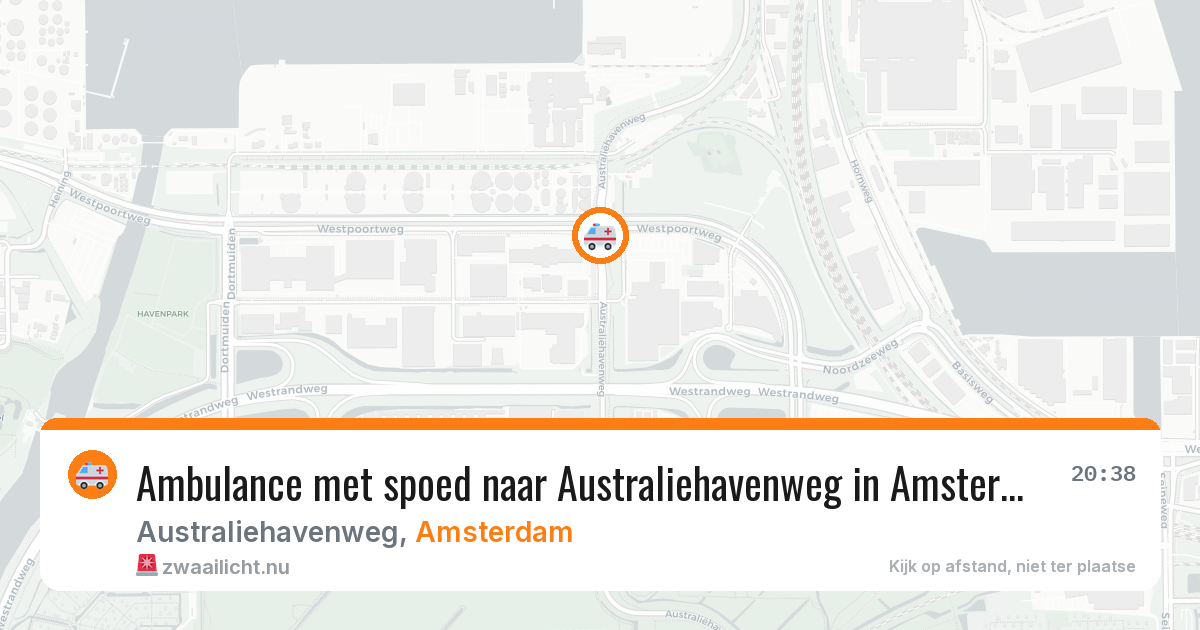 Ambulance met spoed naar Australiehavenweg in Amsterdam — 16 mrt 2026