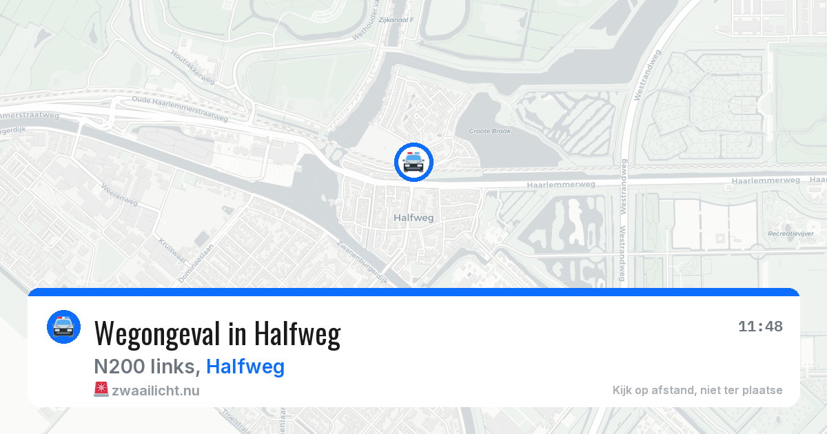 Wegongeval in Halfweg — 25 mrt 2026