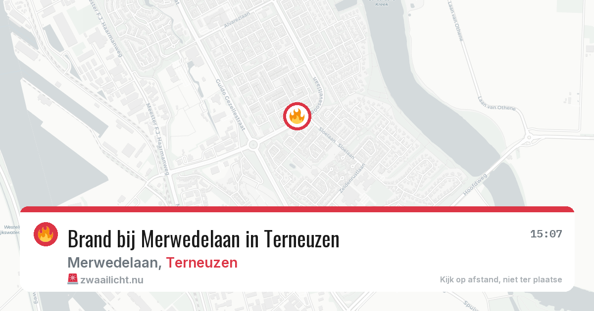 Brand bij Merwedelaan in Terneuzen — 7 jun 2026