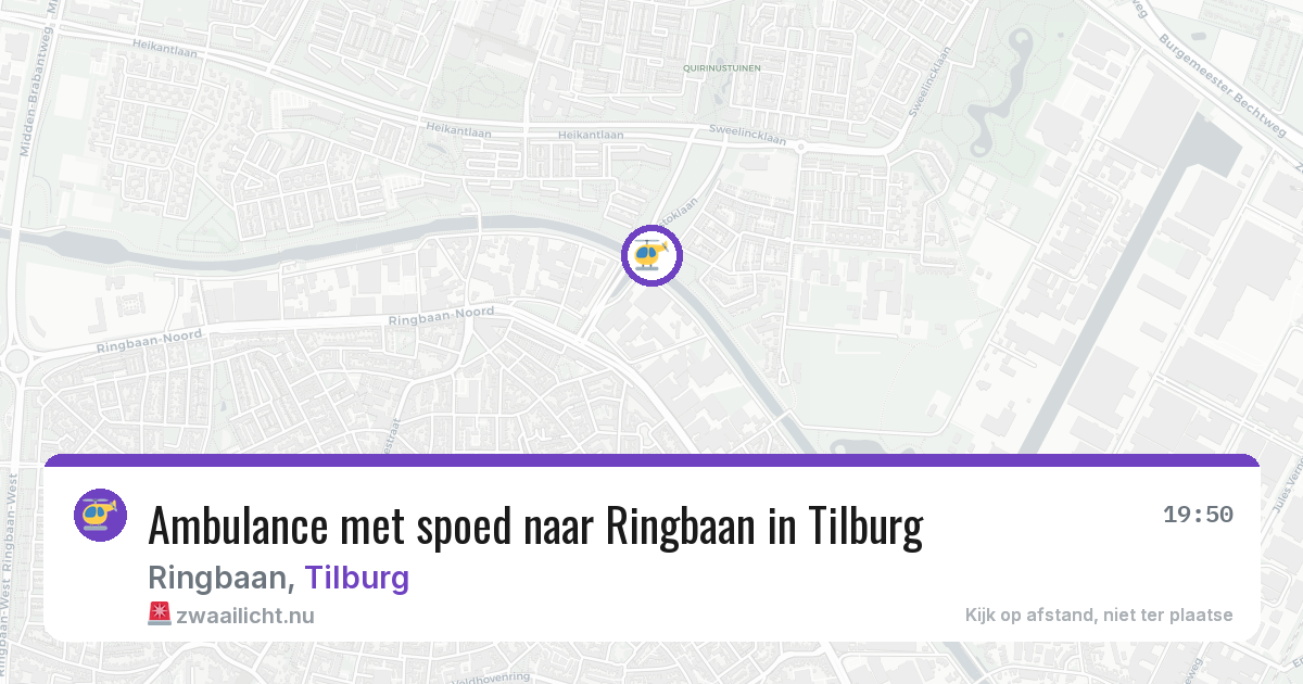 Ambulance met spoed naar Ringbaan in Tilburg — 10 jul 2026