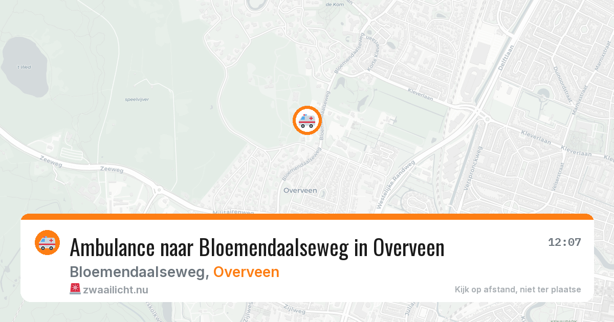 Ambulance naar Bloemendaalseweg in Overveen — 11 jul 2026