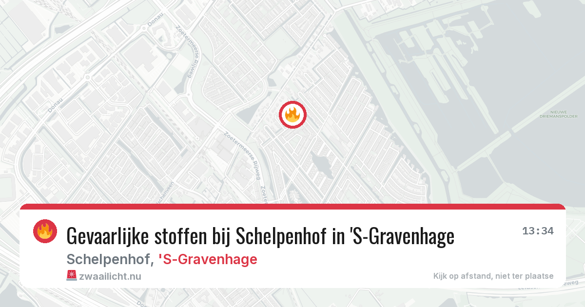 Gevaarlijke stoffen bij Schelpenhof in 'S-Gravenhage — 4 jun 2026