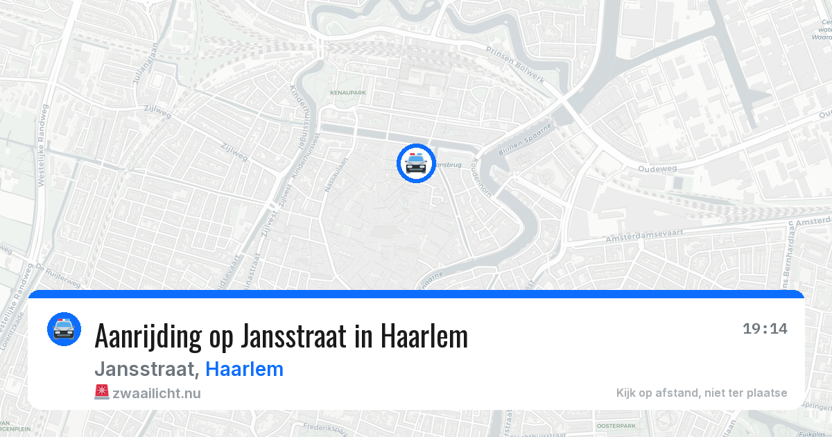 Aanrijding op Jansstraat in Haarlem — 16 jul 2026