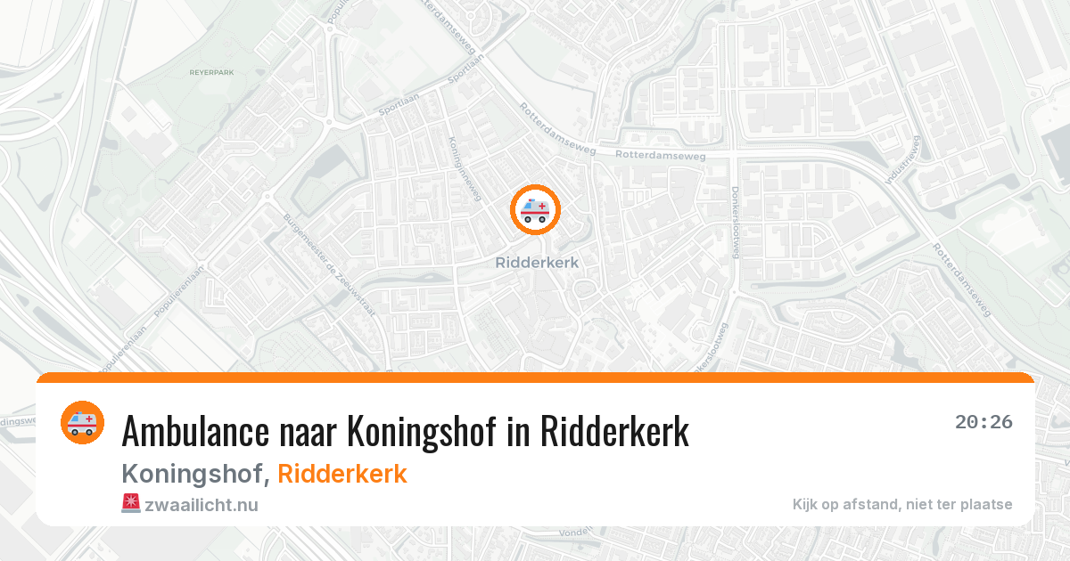 Ambulance naar Koningshof in Ridderkerk — 24 jul 2026