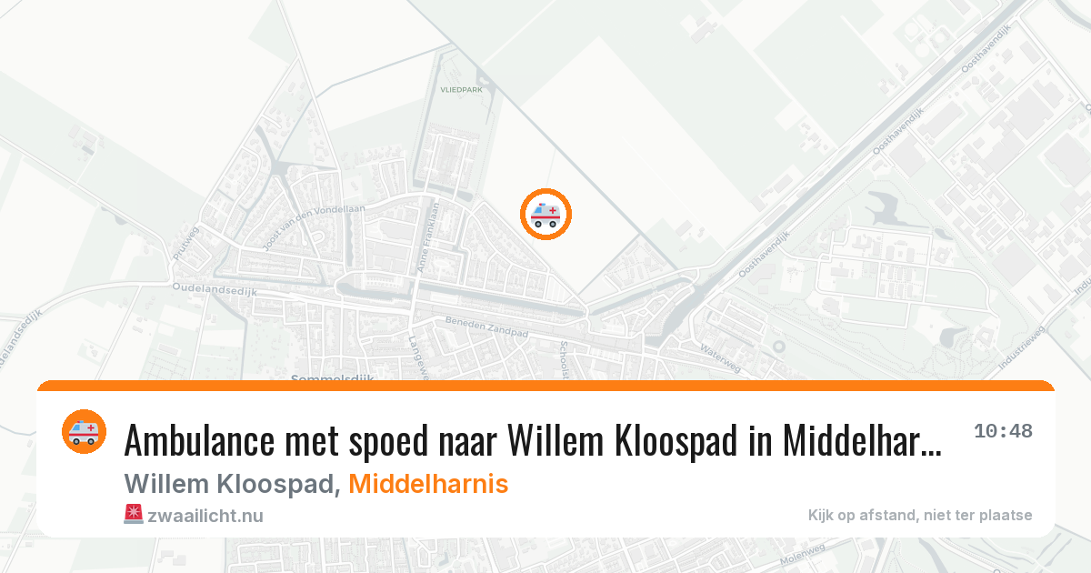 Ambulance met spoed naar Willem Kloospad in Middelharnis — 14 jul 2026