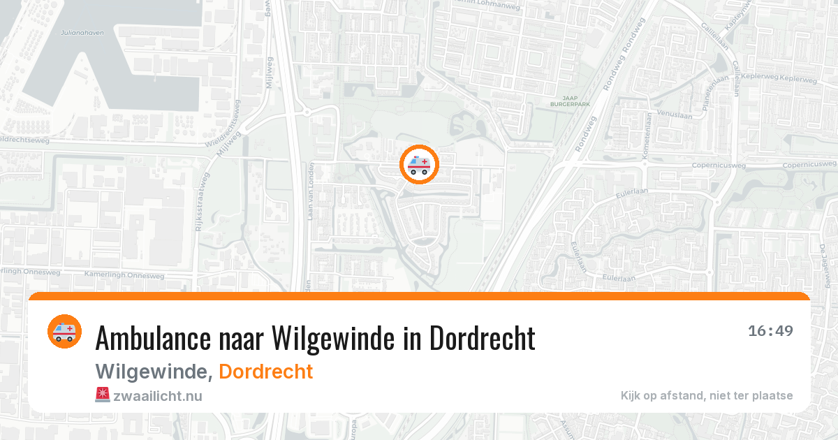 Ambulance naar Wilgewinde in Dordrecht — 28 mrt 2026