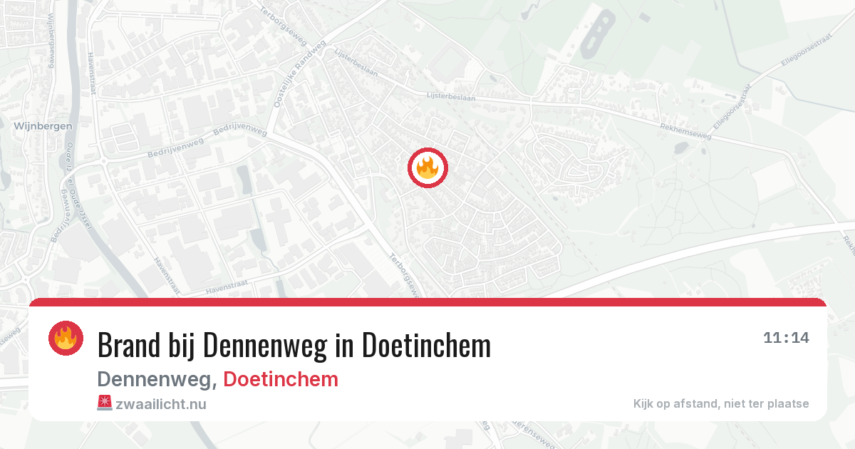 Brand bij Dennenweg in Doetinchem — 1 apr 2026