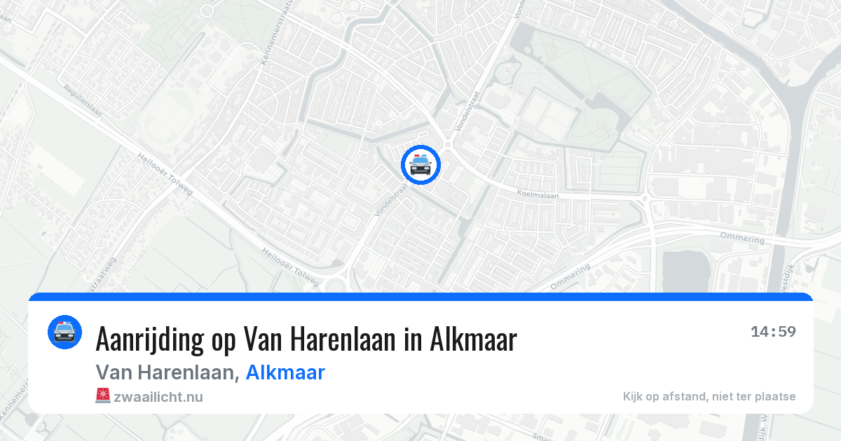 Aanrijding op Van Harenlaan in Alkmaar — 21 mei 2026