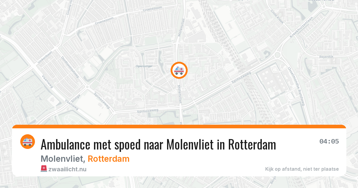 Ambulance met spoed naar Molenvliet in Rotterdam — 21 mei 2026