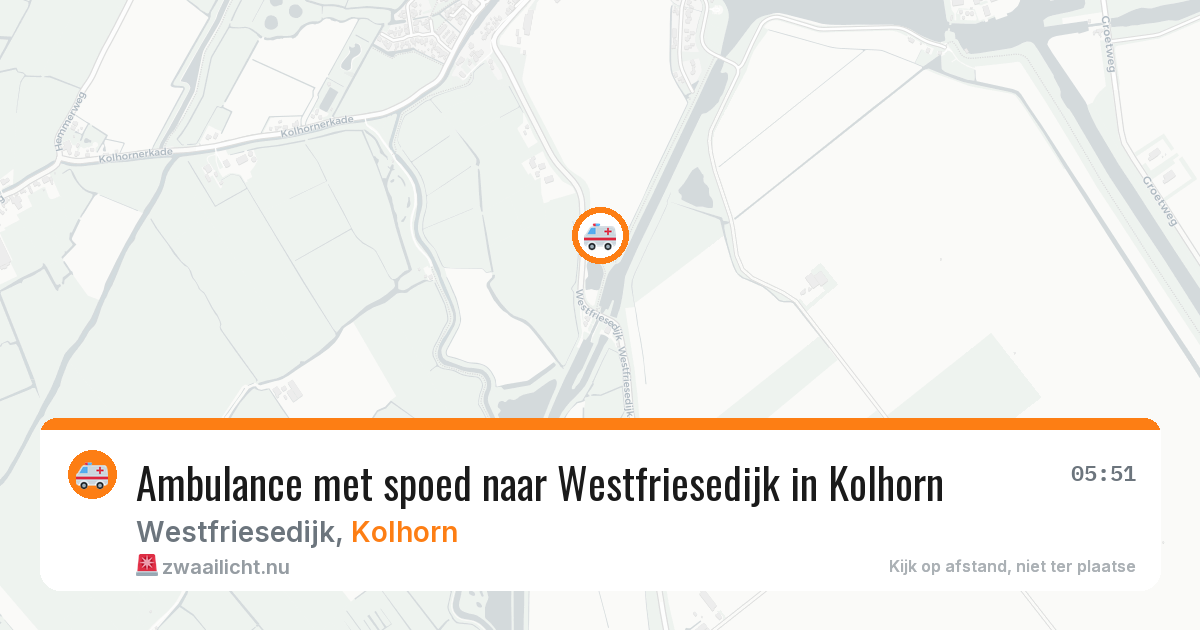 Ambulance met spoed naar Westfriesedijk in Kolhorn — 14 jul 2026
