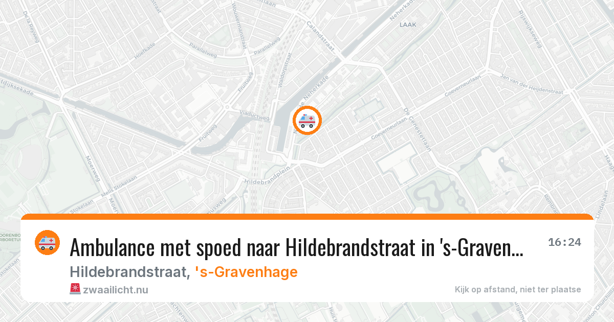 Ambulance met spoed naar Hildebrandstraat in 's-Gravenhage — 23 jul 2026