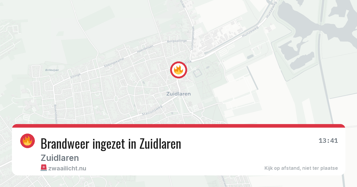 Brandweer ingezet in Zuidlaren — 8 apr 2026 | 🚨 Zwaailicht.nu