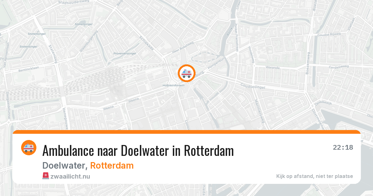Ambulance naar Doelwater in Rotterdam — 20 mrt 2026