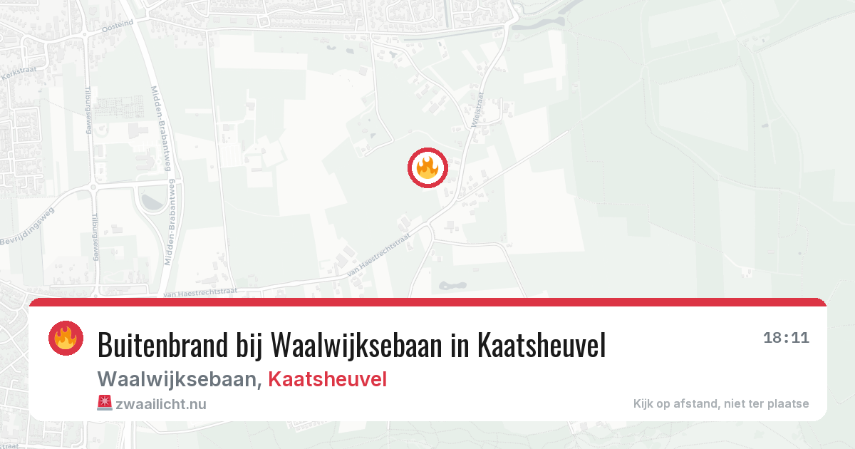 Buitenbrand bij Waalwijksebaan in Kaatsheuvel — 21 jul 2026