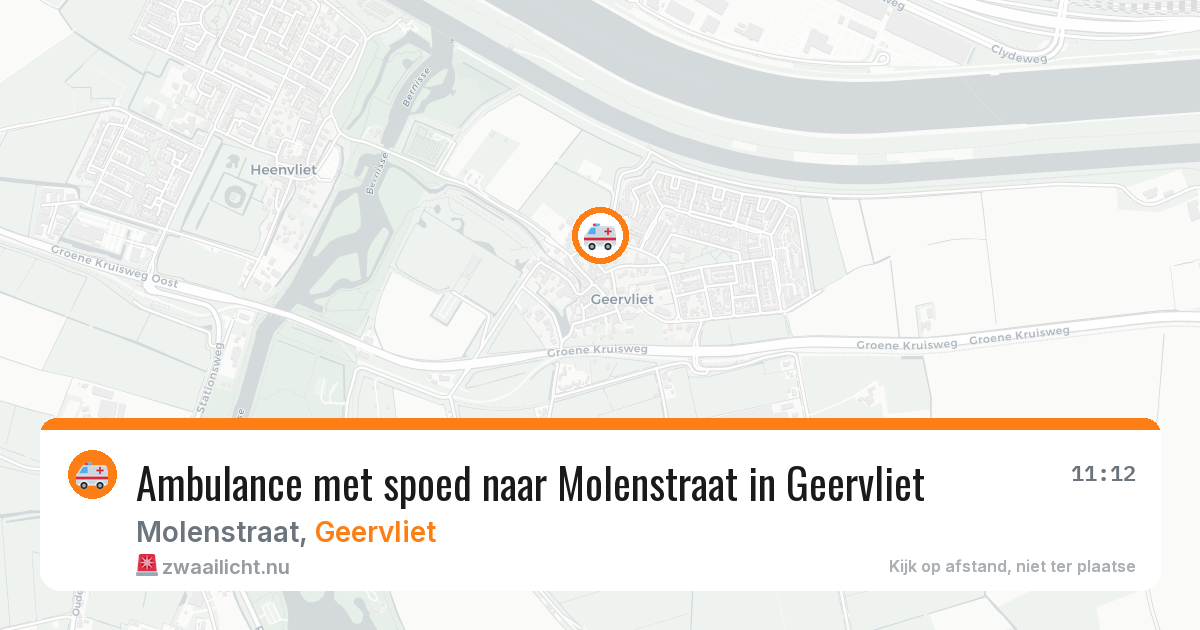 Ambulance met spoed naar Molenstraat in Geervliet — 26 jul 2026