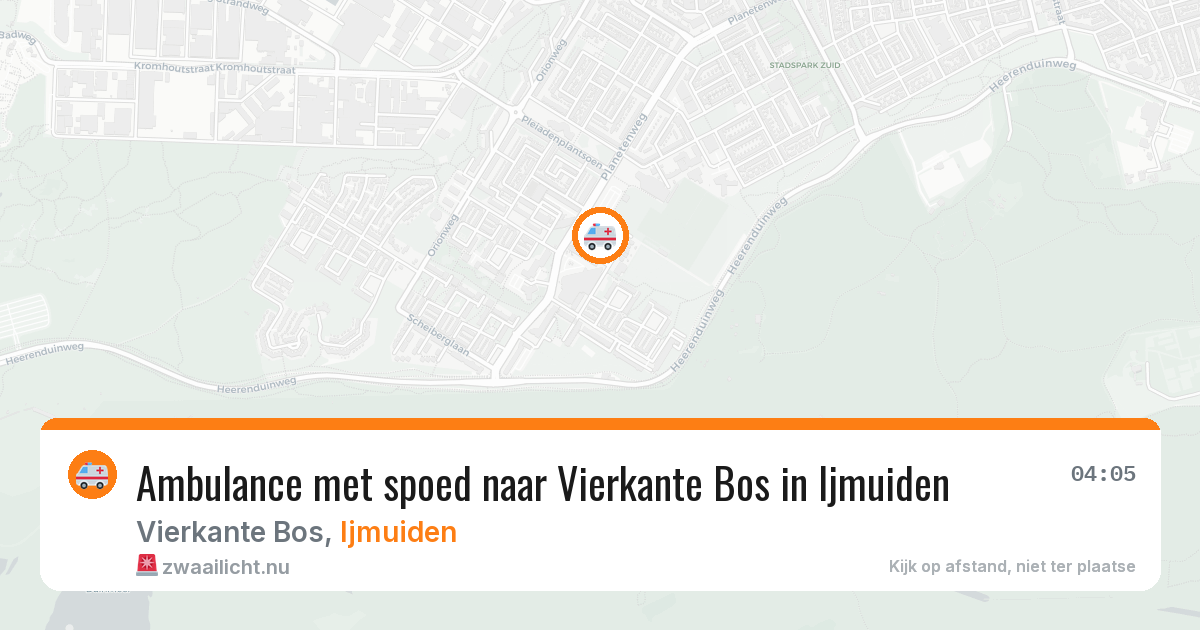 Ambulance met spoed naar Vierkante Bos in Ijmuiden — 13 apr 2026