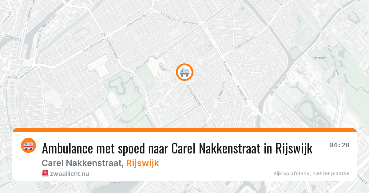 Ambulance met spoed naar Carel Nakkenstraat in Rijswijk — 3 mei 2026