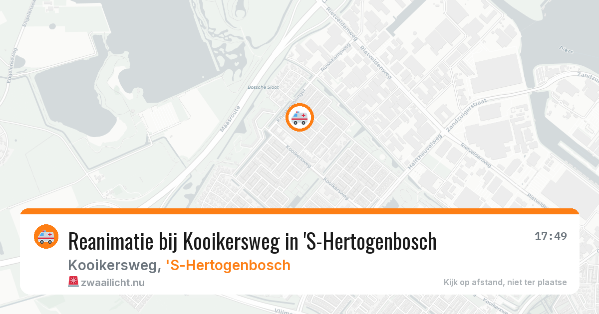 Reanimatie bij Kooikersweg in 'S-Hertogenbosch — 25 mei 2026