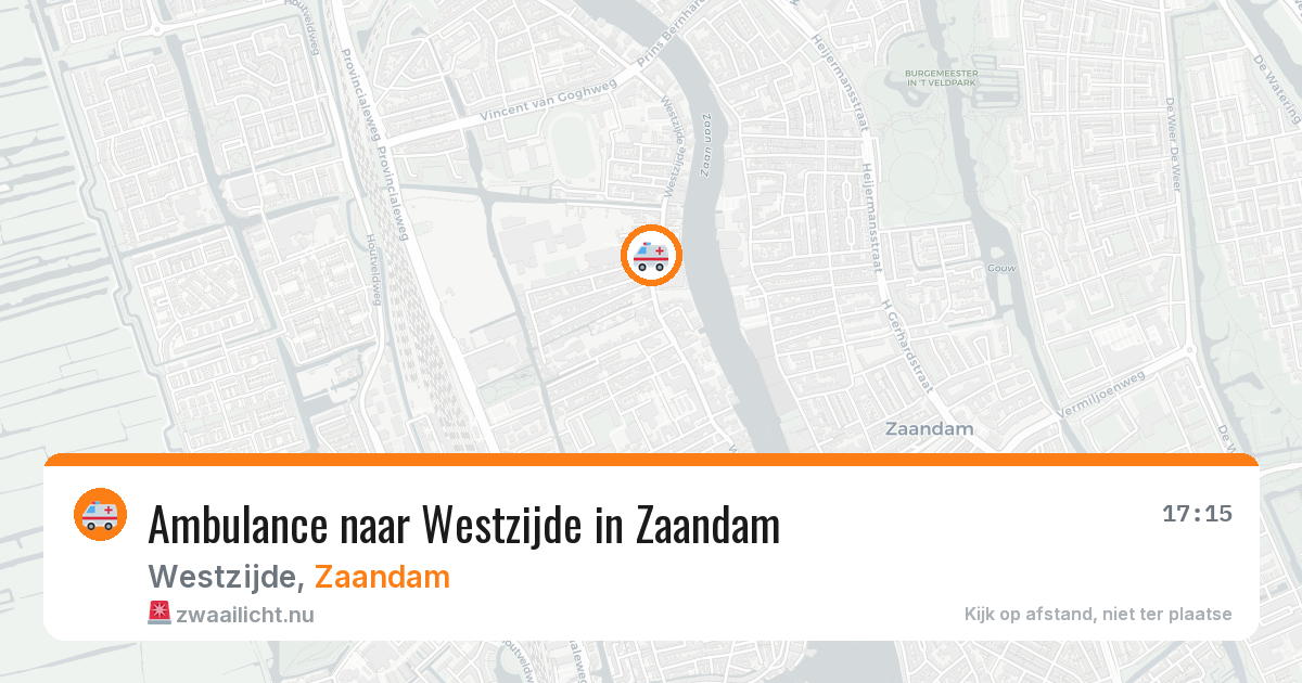 Ambulance naar Westzijde in Zaandam — 17 jul 2026