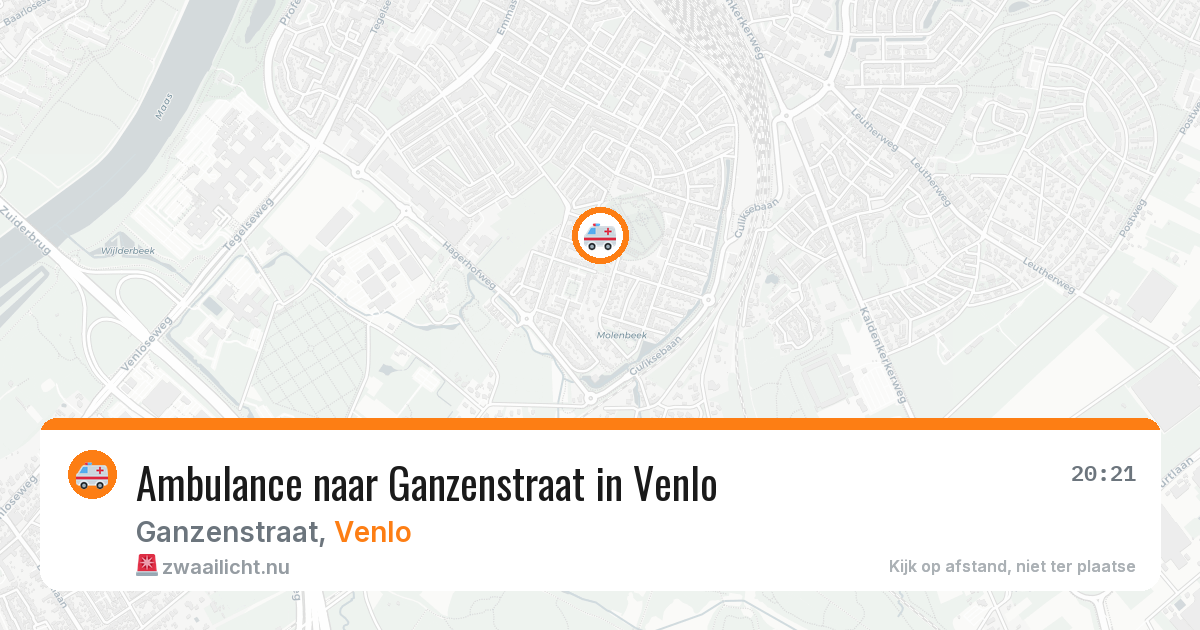 Ambulance naar Ganzenstraat in Venlo — 25 jul 2026