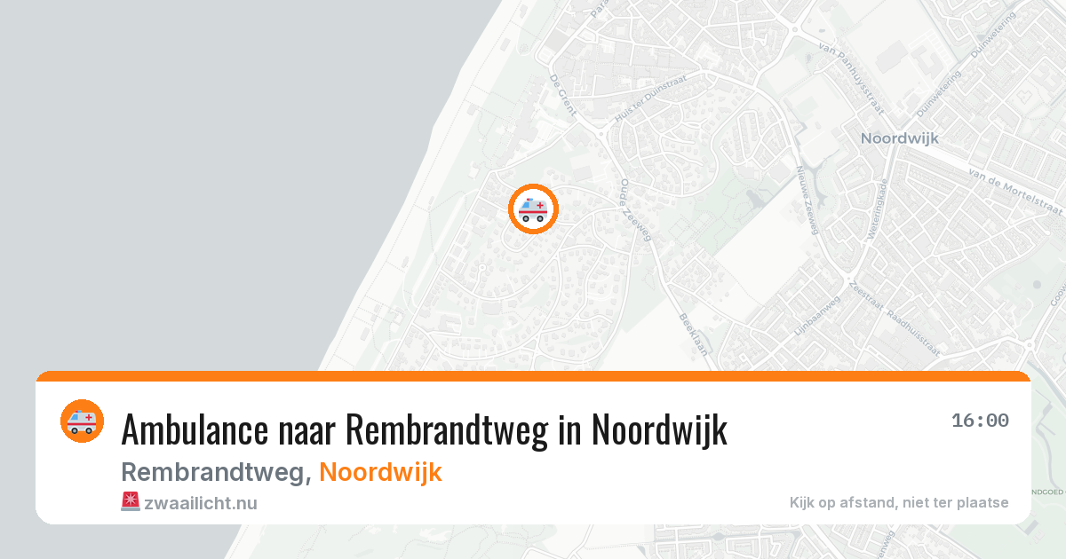 Ambulance naar Rembrandtweg in Noordwijk — 13 jul 2026