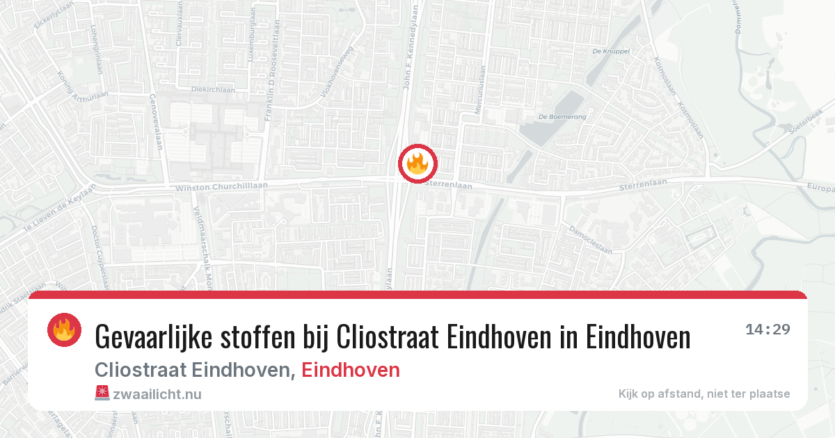 Gevaarlijke stoffen bij Cliostraat Eindhoven in Eindhoven — 24 mrt 2026